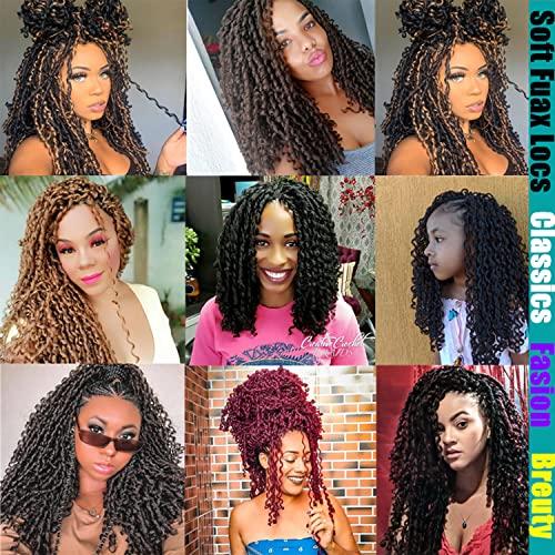 ZQIAN BEAUTY Urban Soft Dread Crochet Hair - 4 Packs Straight Faux Locs Crochet Hair Soft Dreadlocks Locs Crochet Soft Locs Faux Locs Braids 2 STYLE in ONE (4 Packs,#4-30)