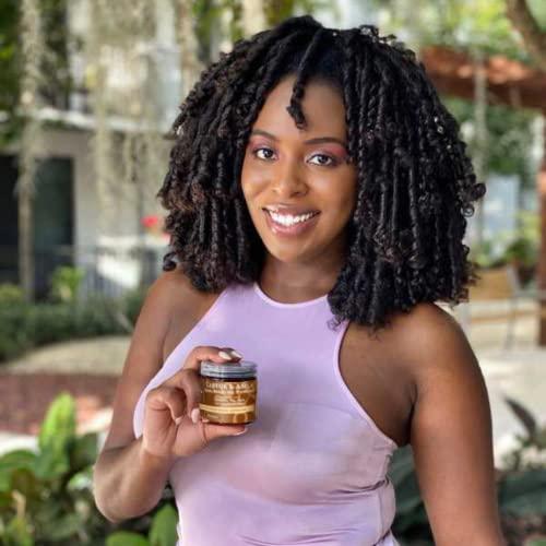 Qhemet Biologics Qhemet Biologics Castor & Amla Nourishing Pomade - Vegan Pomade and Scalp Conditioner with Castor Oil and Amla - Adds Softness, Pliability & Sheen to Locs, Cornrows, Twists & Loose Hair (4 oz)