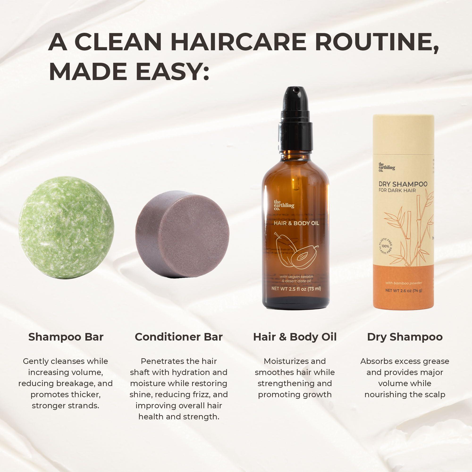 The Earthling Co. The Earthling Co. Shampoo Bar - Promote Hair Growth, Strengthen & Volumize All Hair Types - Paraben & Sulfate Free formula with Natural, Vegan Ingredients for Dry Hair (Wild Vanilla, 3 oz)