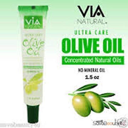 Via Natural VIA Natural Ultra Care Olive Oil Concentrated Natural Oil 1.5oz - Imparts Natural Nutrients To Aid The Hair & Scalp Moisturizes Dry, Brittle Hair - 6 Pack