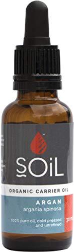 soil soil Organic Argan Oil - 100% Pure - Certified Organic - Cold Pressed and Unrefined - 30ml