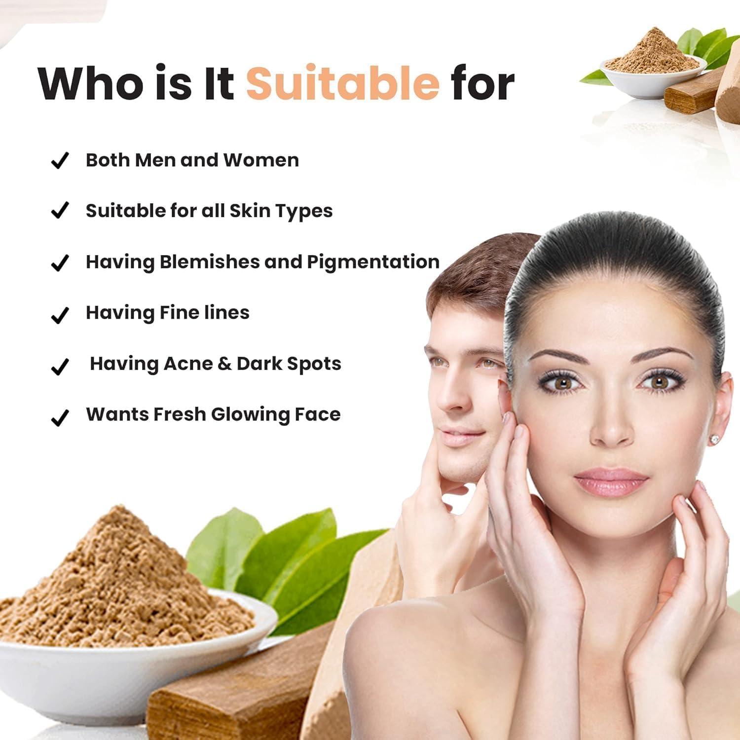 MU MU Sandalwood Powder for Face - 100% Natural & Pure Chandan Powder for Face Pack, Face Mask - Original Sandal Wood Powder for Puja - 150 gm