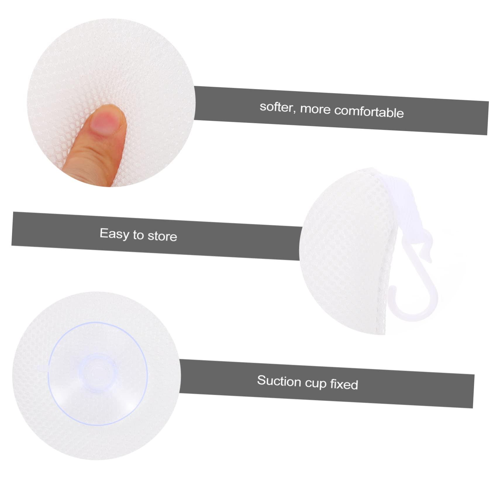 Housoutil Housoutil 3 Pcs Bathtub Suction Cup Headrest Bath Cushion Bath Accessories Inflatable Pool Portable Bath Pillows for Tub Bath Pillow for Bathtub Support Neck Mattress White Polyester Mesh