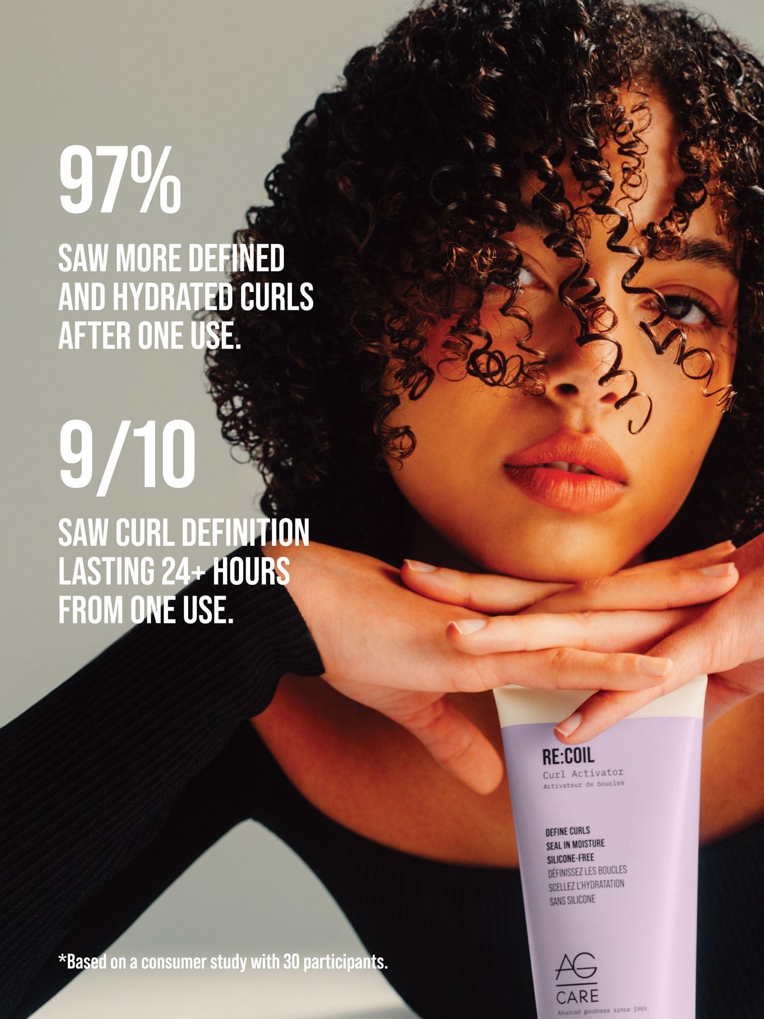 AG Care AG Care Re:Coil Curl Activator Curl Cream with Keratin Amino Acids - Ultra-Nourishing Curly Hair Cream for Defined, Healthy Curls, 12 Fl Oz