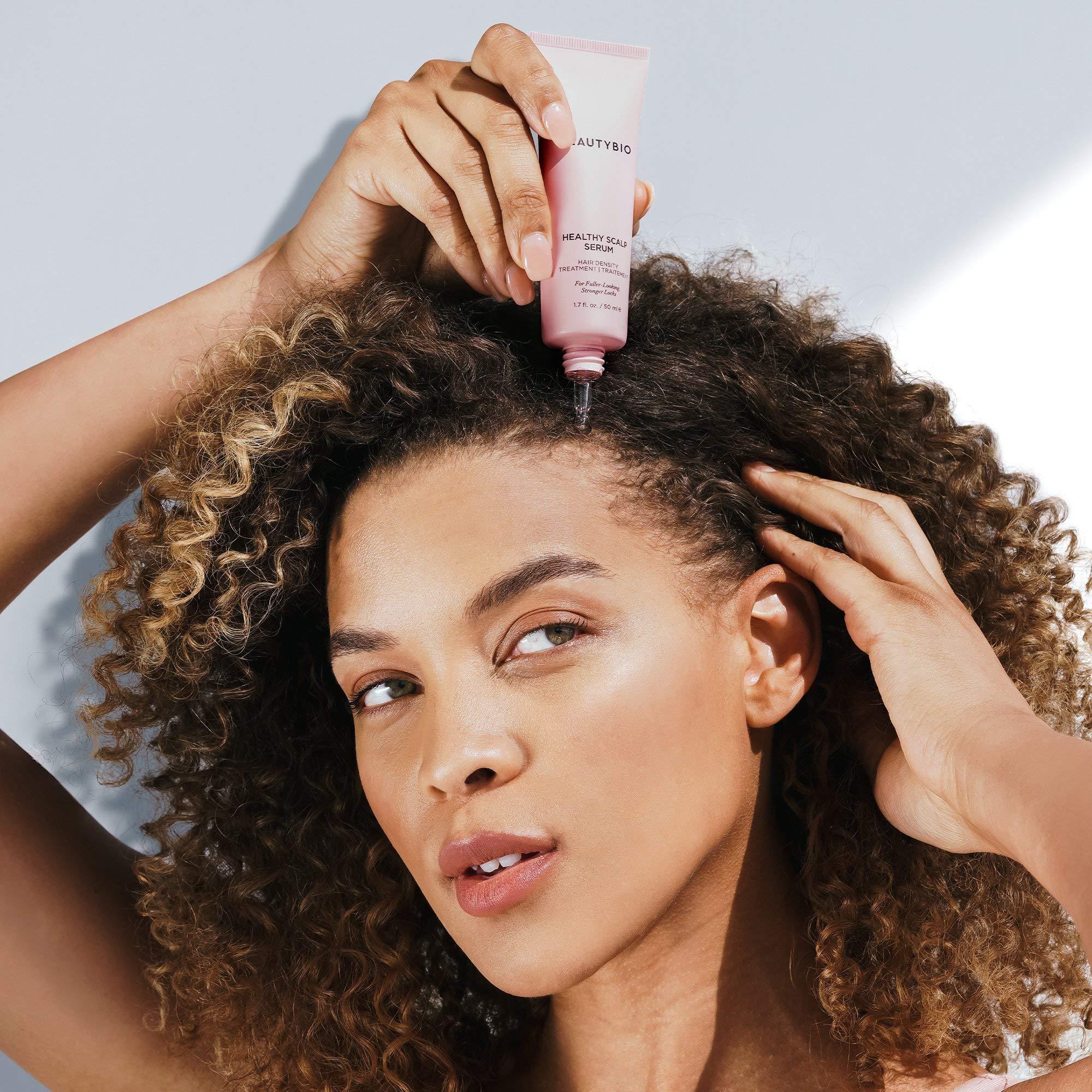 beautybio BeautyBio Rejuvenating Scalp + Fuller Hair Therapy Set. GloPRO Scalp Microneedling Tool + Healthy Scalp Serum