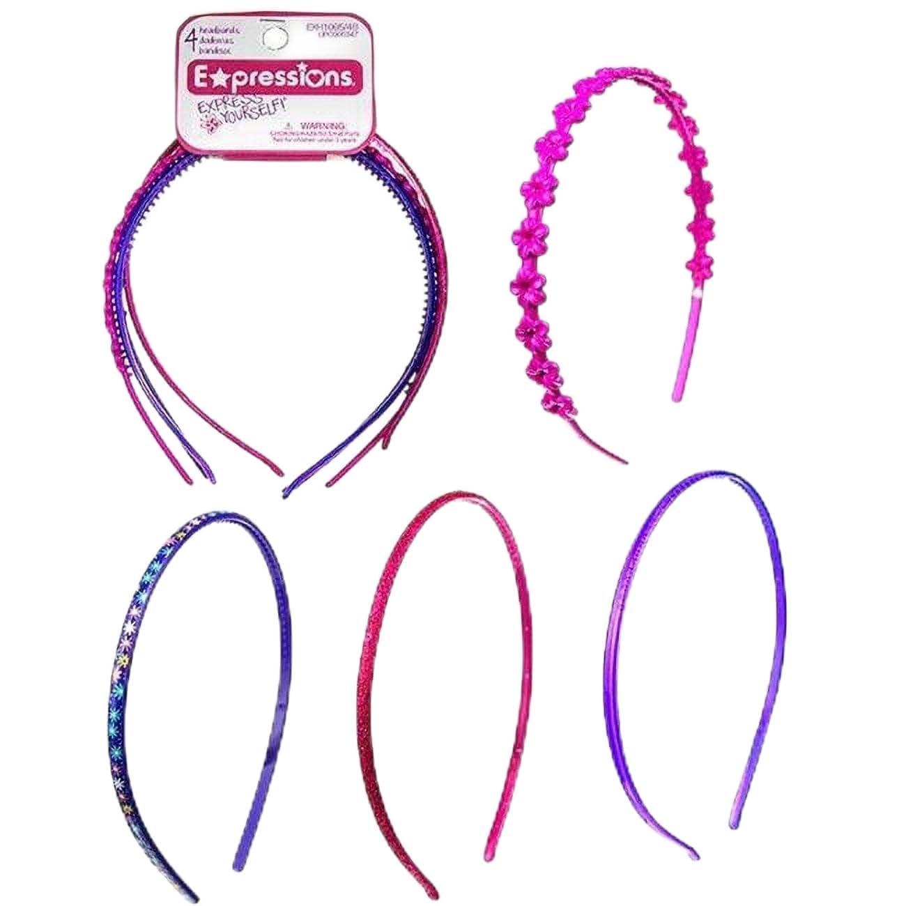 EXPRESSIONS Expressions 2334417 Skinny Headband - 4 Piece - Case of 48 Multicoloured