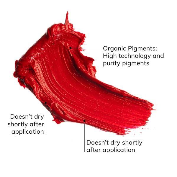 FARMASi FARMASi Make Up Matte Liquid Lipstick, Long-Lasting and Ultra-comfortable, High-Impact, Lightweight, Organic, Pure Pigments 0.14 fl.oz (Red Love)