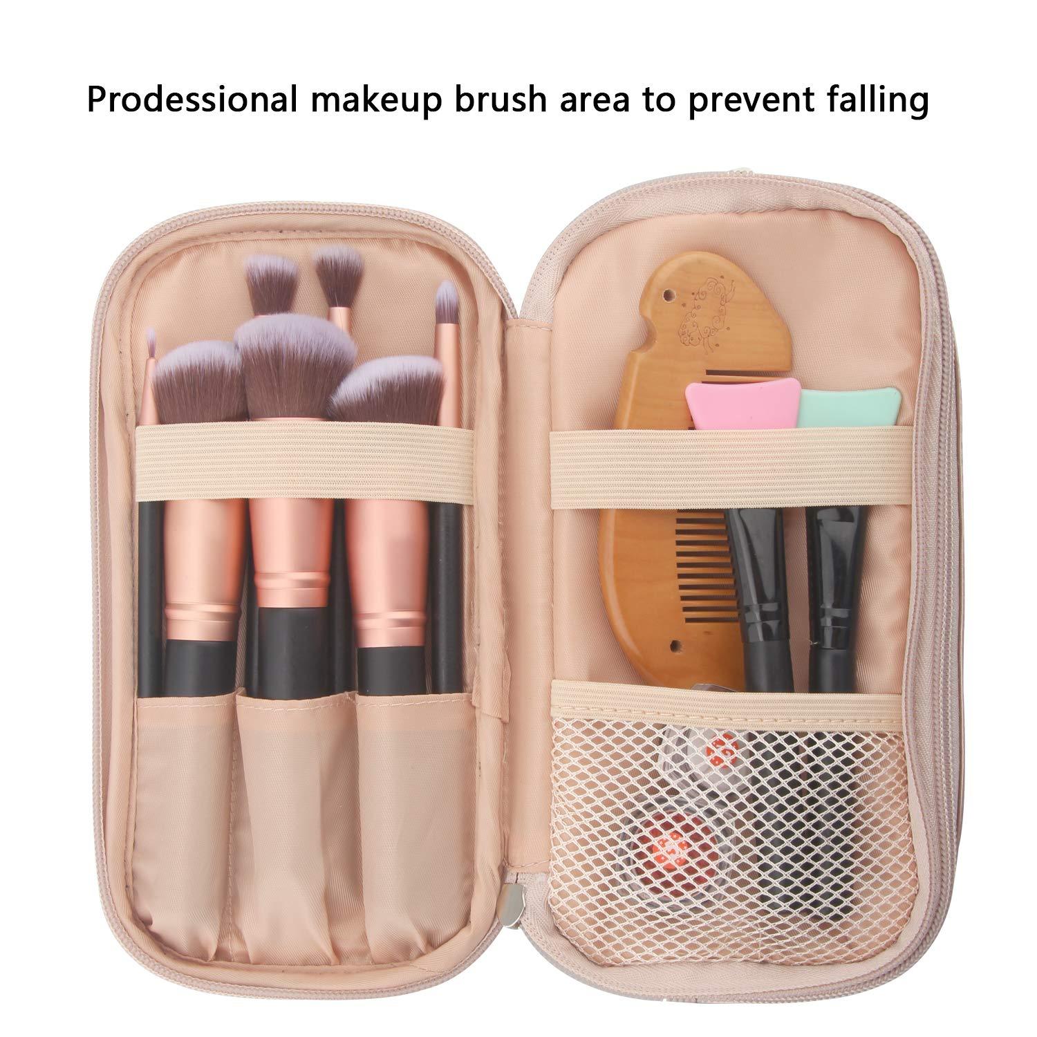 MONSTINA MONSTINA Makeup Bag for Women,Two layer Pouch Bag,Makeup Brush Bags Travel Kit Organizer Cosmetic Bag,Small Pouch Mini Size Bag