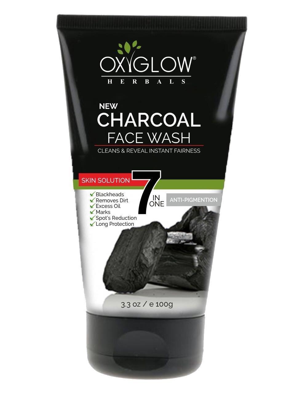 OxyGlow Oxyglow Herbals - New Charcoal Unisex Face Wash - 3.3 Oz