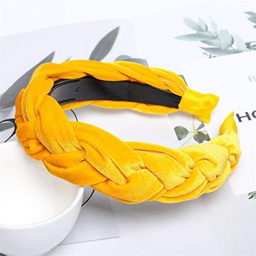 HLSSE Korean Fashion Solid Velvet Fabric Braid Headband With Teeth Women For Hair Accessories Twists Hairband Girls Wide Hair Hoop B COTTON