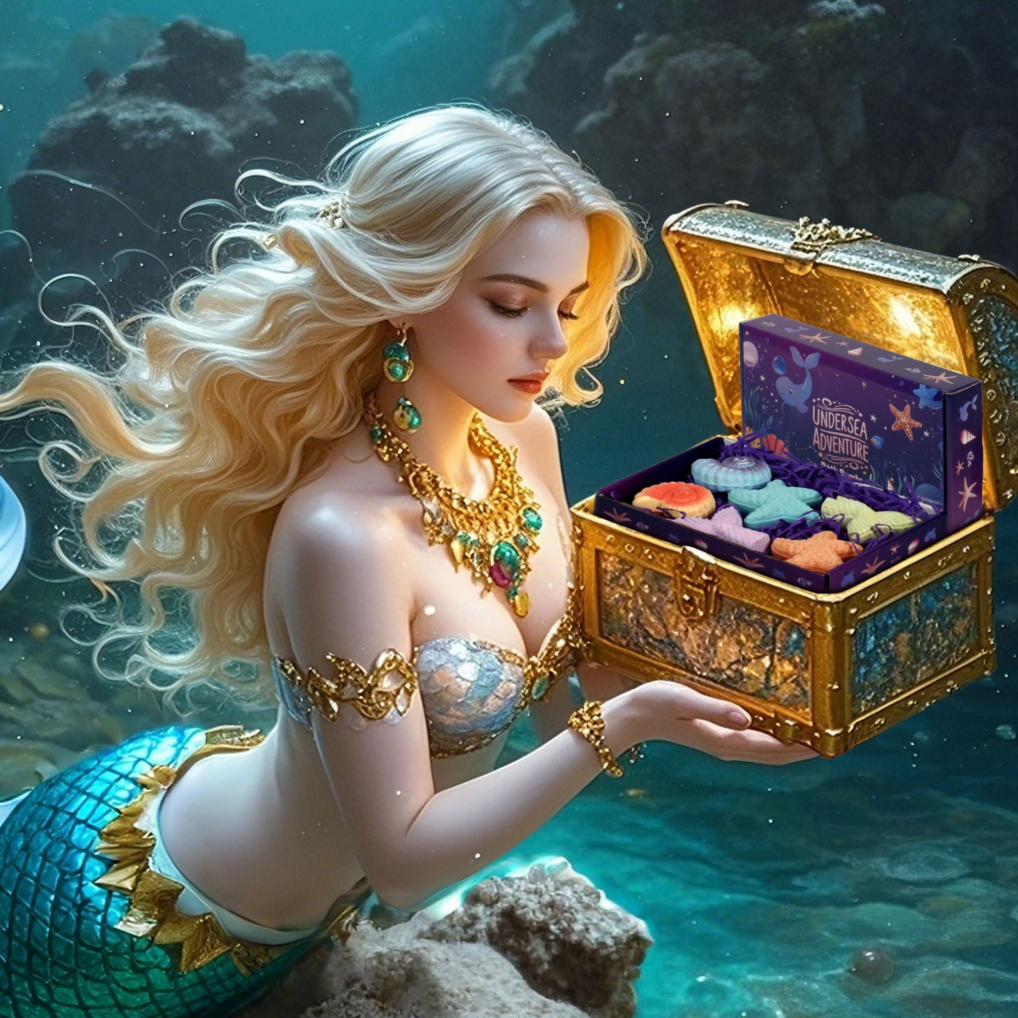 iHave Bath Bombs for Kids, Magical Mermaid Bath Bomb Gifts for Kids Bath Bombs for Girls and Boys