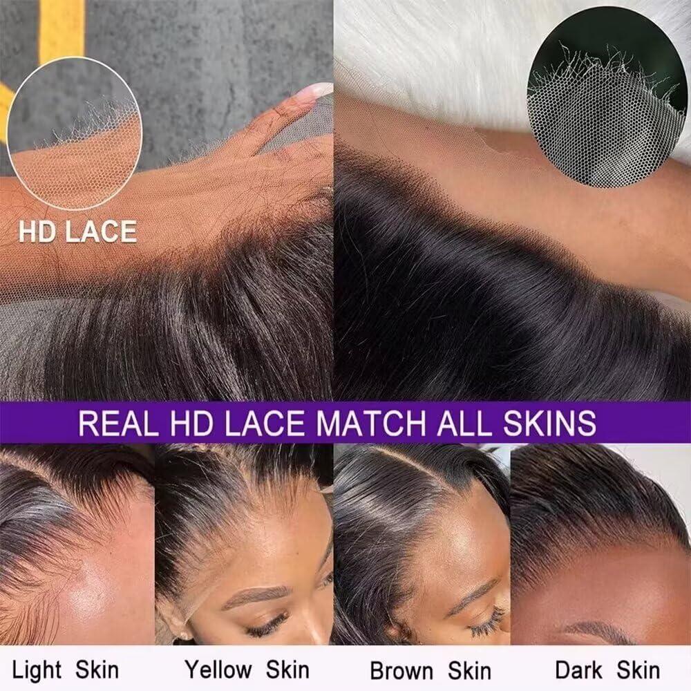 oulaer oulaer 13x6 Honey Blonde Body Wave Human Hair Wig Ombre 1b/30 Colored Brzilian Hair HD Transparent Lace Front Wig Pre Plucked with Baby Hair 150% Density Natural Hairline Remy Hair 24inch