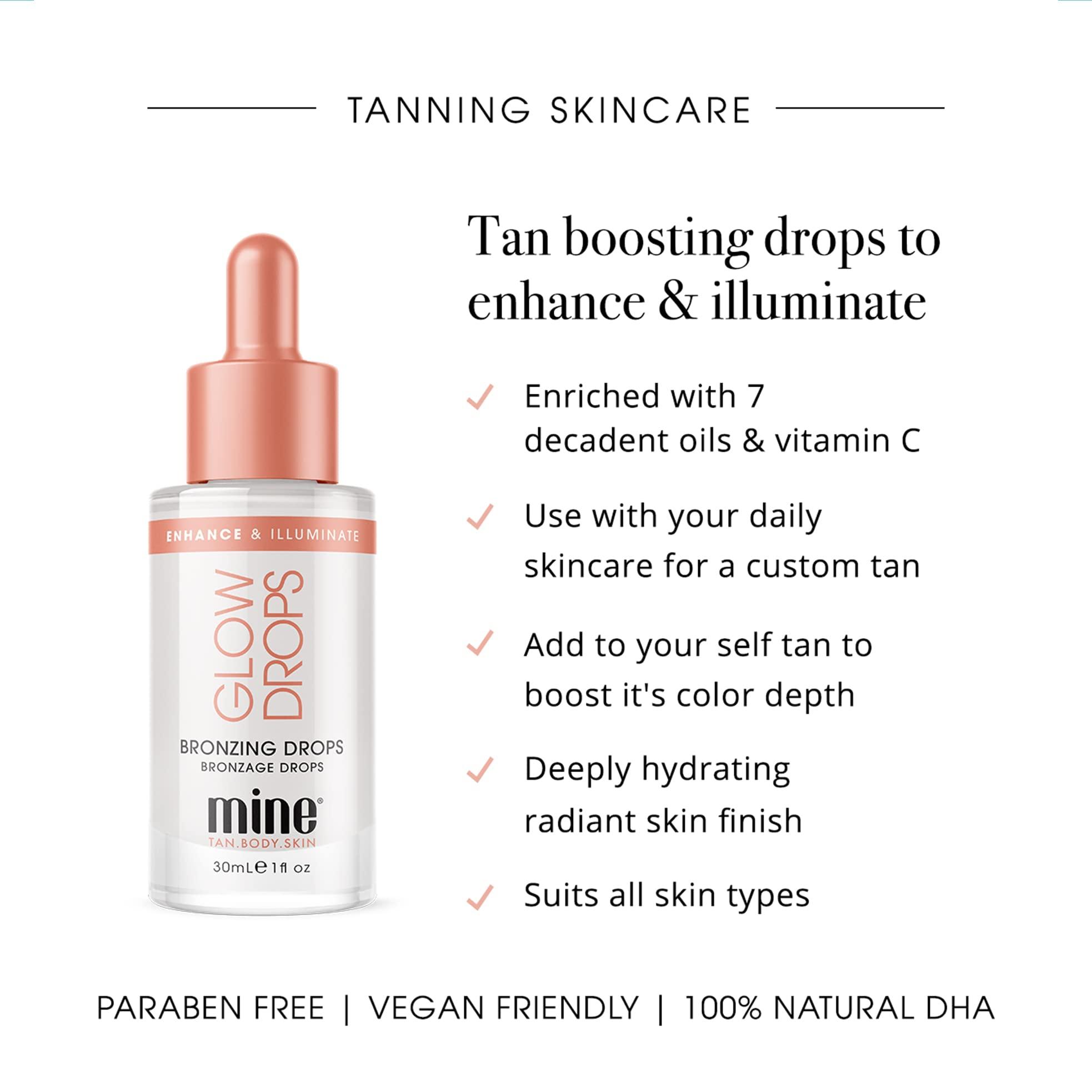 MINETAN BODY.SKIN MineTan Self Tanner Tan Drops - Ultra Premium, Clean Sunless Tanner with 100% DHA, Infused With 7 Luxurious Oils + Vitamin C For Moisturizing, Glowing Skin, 100% Vegan & Cruelty Free, 200ml