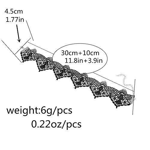 DoubleNine DoubleNine Lace Choker Collar Black Retro Gothic Hollow Tattoo Necklace Handmade Victorian Wedding Accessories for Women Girls