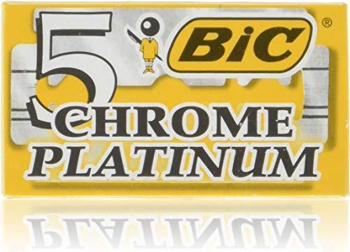 BIC BIC Chrome Platinum Double Edge Safety Razor Disposable Single Blades (100 Pack)