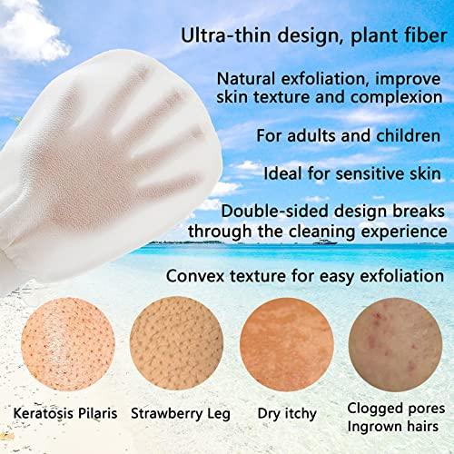 CIDOKAT CIDOKAT Exfoliating Mitt for Body Scrub Exfoliator Glove Revive Glow Keesa Exfoliating Glove Exfoliate Bath Korean Deep Exfoliating Gloves for Shower Dead Skin Remover Scrubber Exfoliation 1pcs White