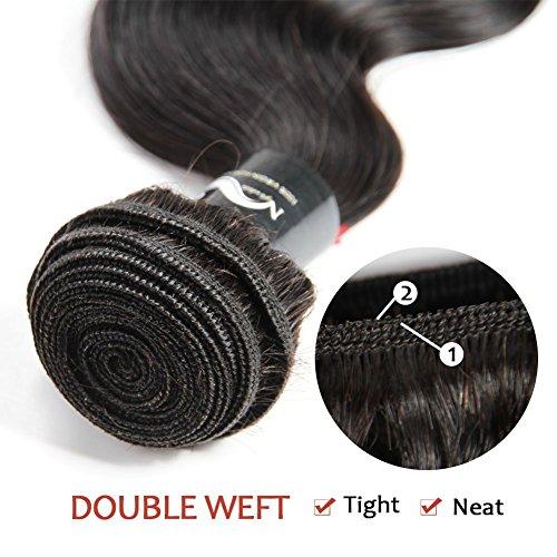 Queen Plus Hair Queen Plus Hair 100% Unprocessed Brazilian Virgin Hair Extensions, Natural Color Body Weft,Package of 10 Bundles, the Wholesale Hair Products (26" x 10 Bundles)