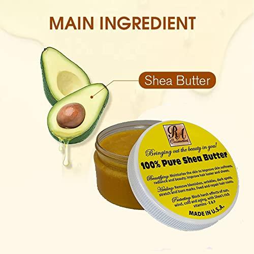 RA COSMETICS RA COSMETICS 100% Pure African Shea Butter 8 oz - Yellow Leak Proof