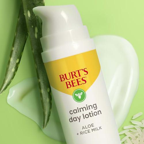 Burt's Bees Burt's Bees Calming Day Face Lotion With Aloe and Rice Milk, Soothing Face Lotion for Sensitive Skin, 98.9 Percent Natural Origin Skin Care, 1.8 oz. Bottle
