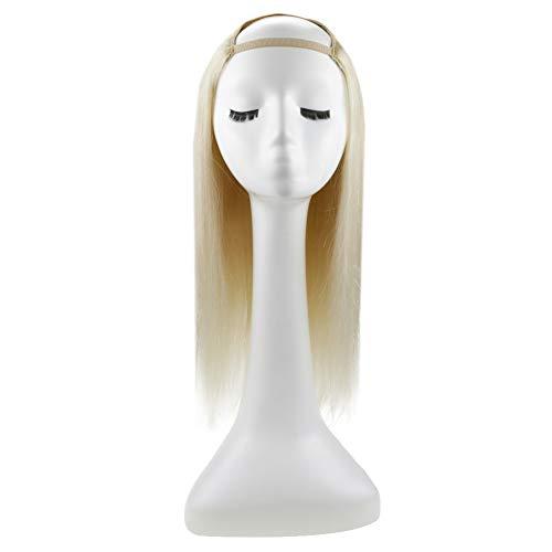 Full Shine Full Shine Human Hair Wigs 22 Inch Color 60 White Blonde Clip In Wigs 150 Grams Real Hair Half Wigs Human Hair One Piece Hair Extension Glueless U Part Wig U Shape Half Part Wigs