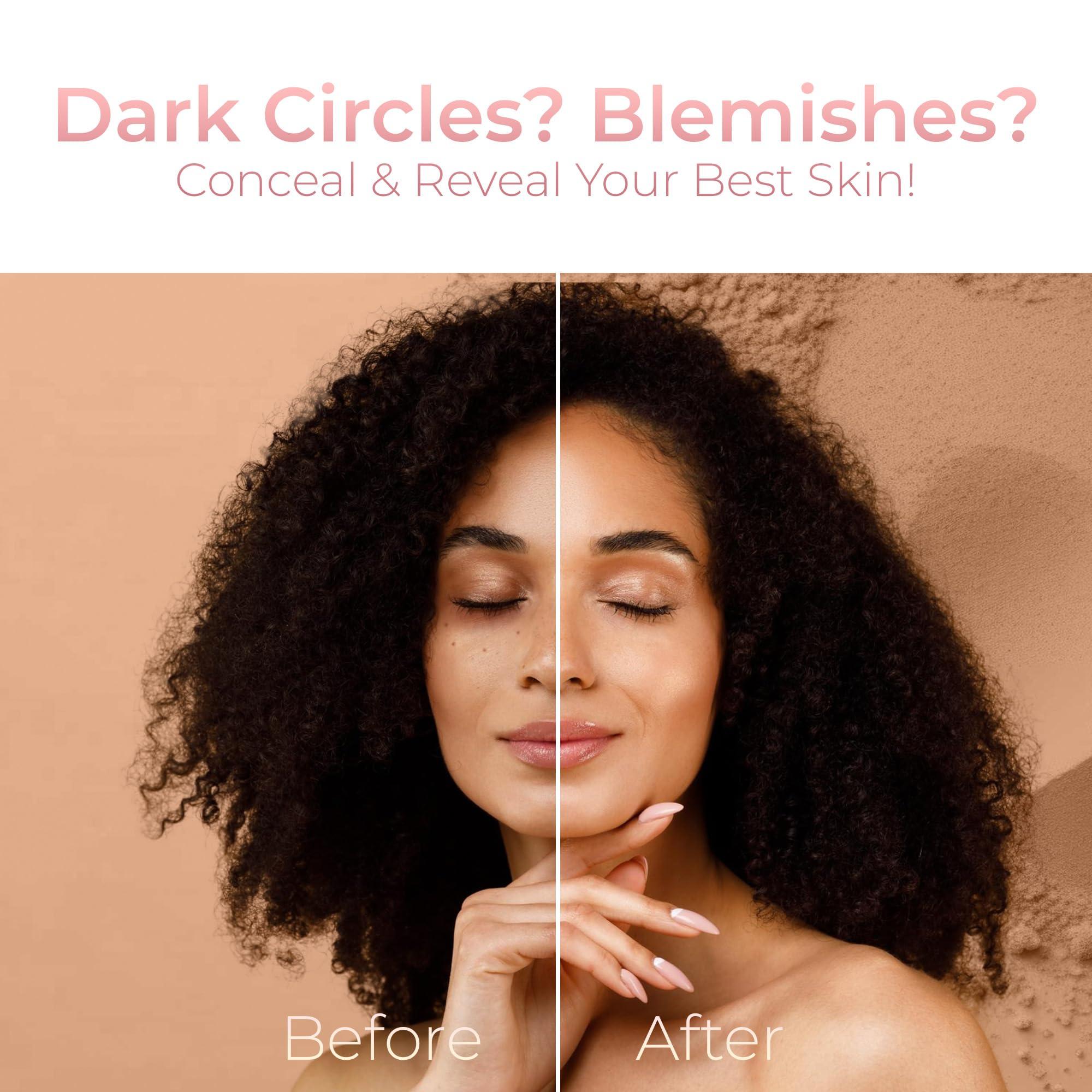 Sweet Face Minerals (12 Gram Bag) Dark Concealer Powder Refill by Sweet Face Minerals, High Coverage Concealer, Under Eye Concealer for Mature Skin, SPF 30 Concealer, Skin Foundation Concealer, Refillable Pouch