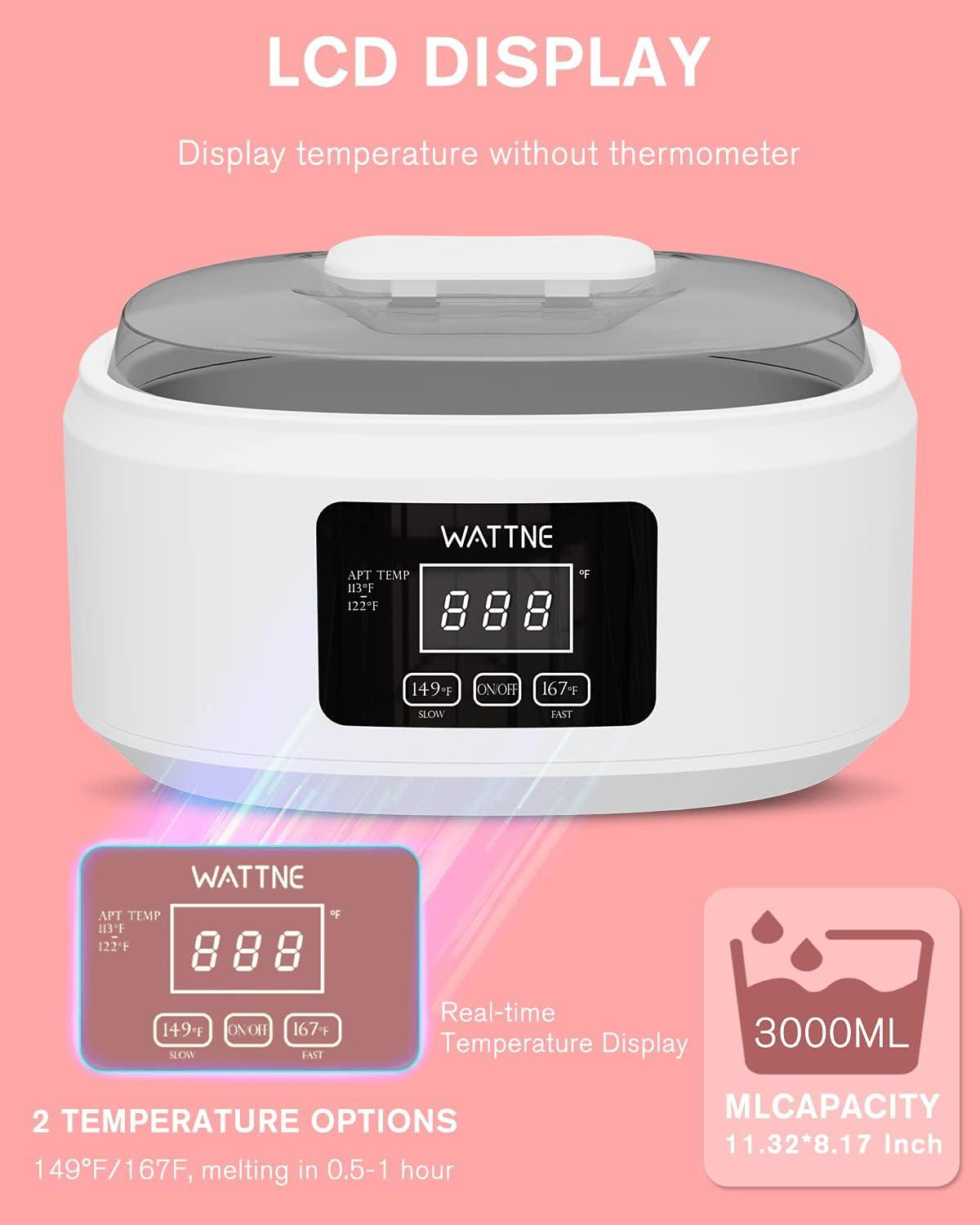 Wattne Paraffin Wax Machine for Hand and Feet -Paraffin Wax Warmer Moisturizing Kit Auto-time and Keep Warm Paraffin Hand Wax Machine for Arthritis (White)