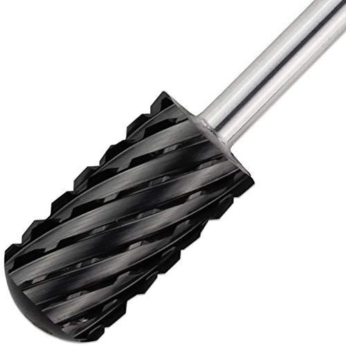 PANA USA Pana DLC 3/32\" Safety Nail Carbide - Smooth Round Top Large Barrel Head for Electric Dremel Drill Machine (Black, 3XC Grit)