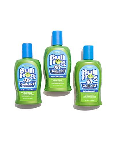 BullFrog Bullfrog Quik Gel Sunscreen SPF 50 | Oxybenzone & Octinoxate Free | Broad Spectrum Moisturizing UVA/UVB, 5oz, 3 pack…