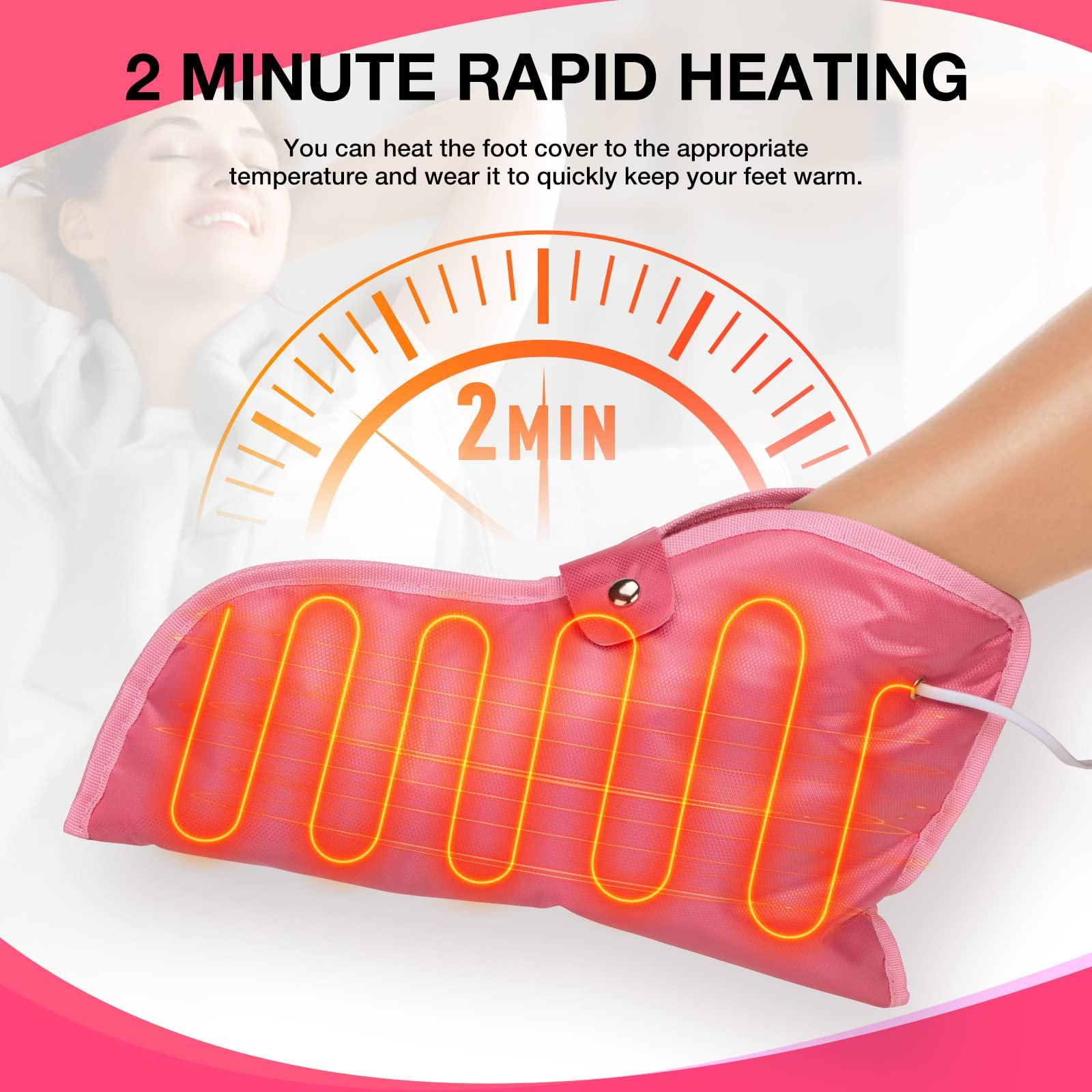 Noverlife Noverlife Paraffin Wax Heated Booties, Electric Heated Nail Art Pedicure Foot Cover, Infrared Wax Therapy Treatment SPA Warmer Kit for Foot Care