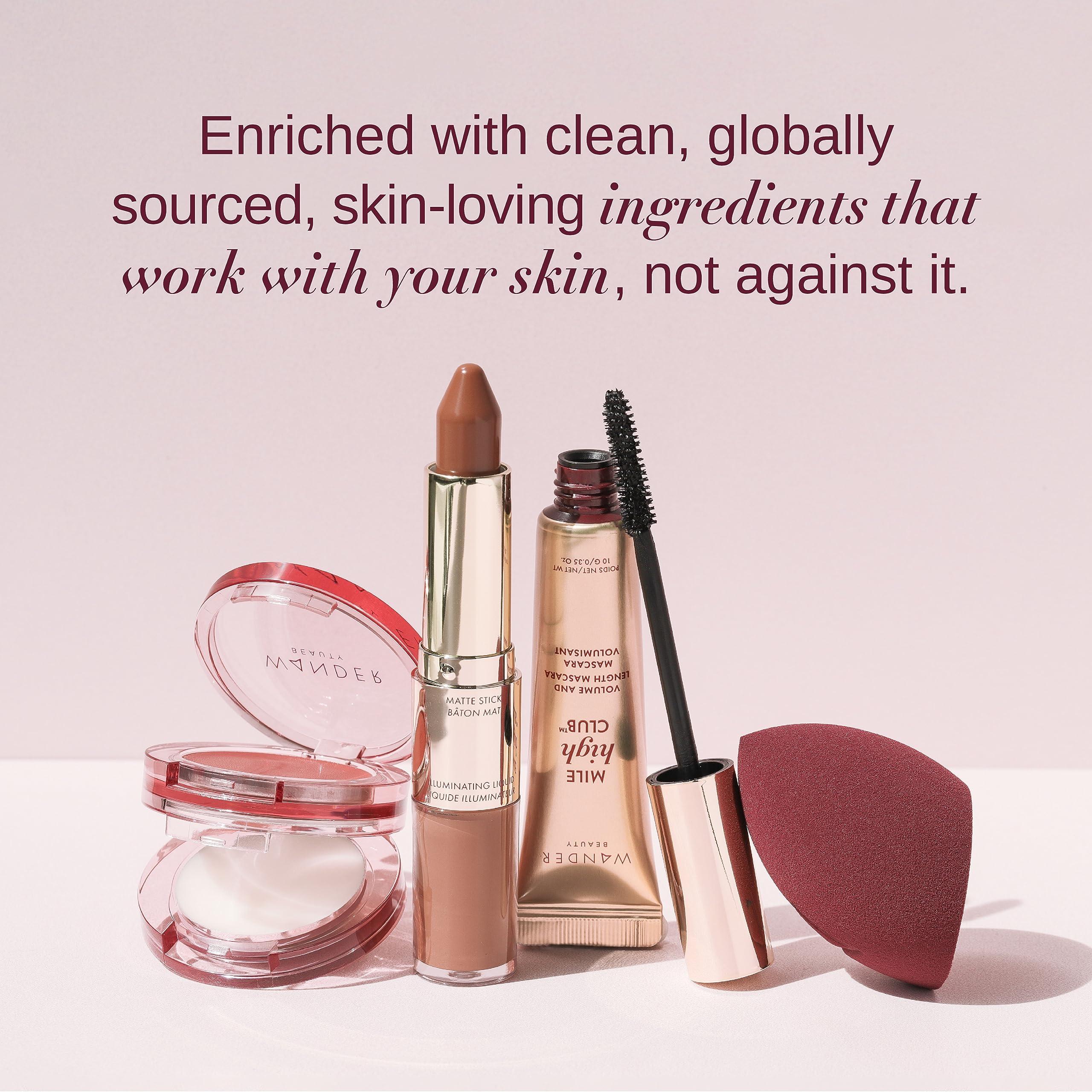 Wander Beauty Wander Beauty Wanderlust Powder Foundation - Medium - Blurs and Evens Skin Tone - Perfects and Hydrates With Hyaluronic Acid, Aloe, Honeysuckle, & Vitamin E - Lightweight, Buildable Coverage - 0.31 oz