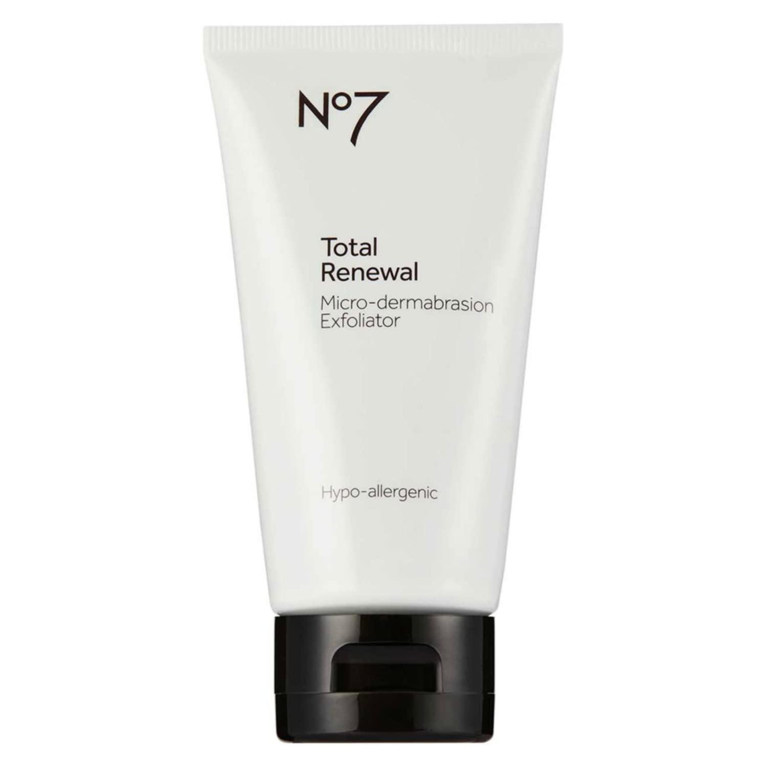 Boots No7 Total Renewal Face Scrub - Microdermabrasion Exfoliating Face Wash & Dark Spot Corrector for Sensitive Skin - Helps to Reduce the Appearance of Fine Lines & Even Skin Tone (2.5 Oz)