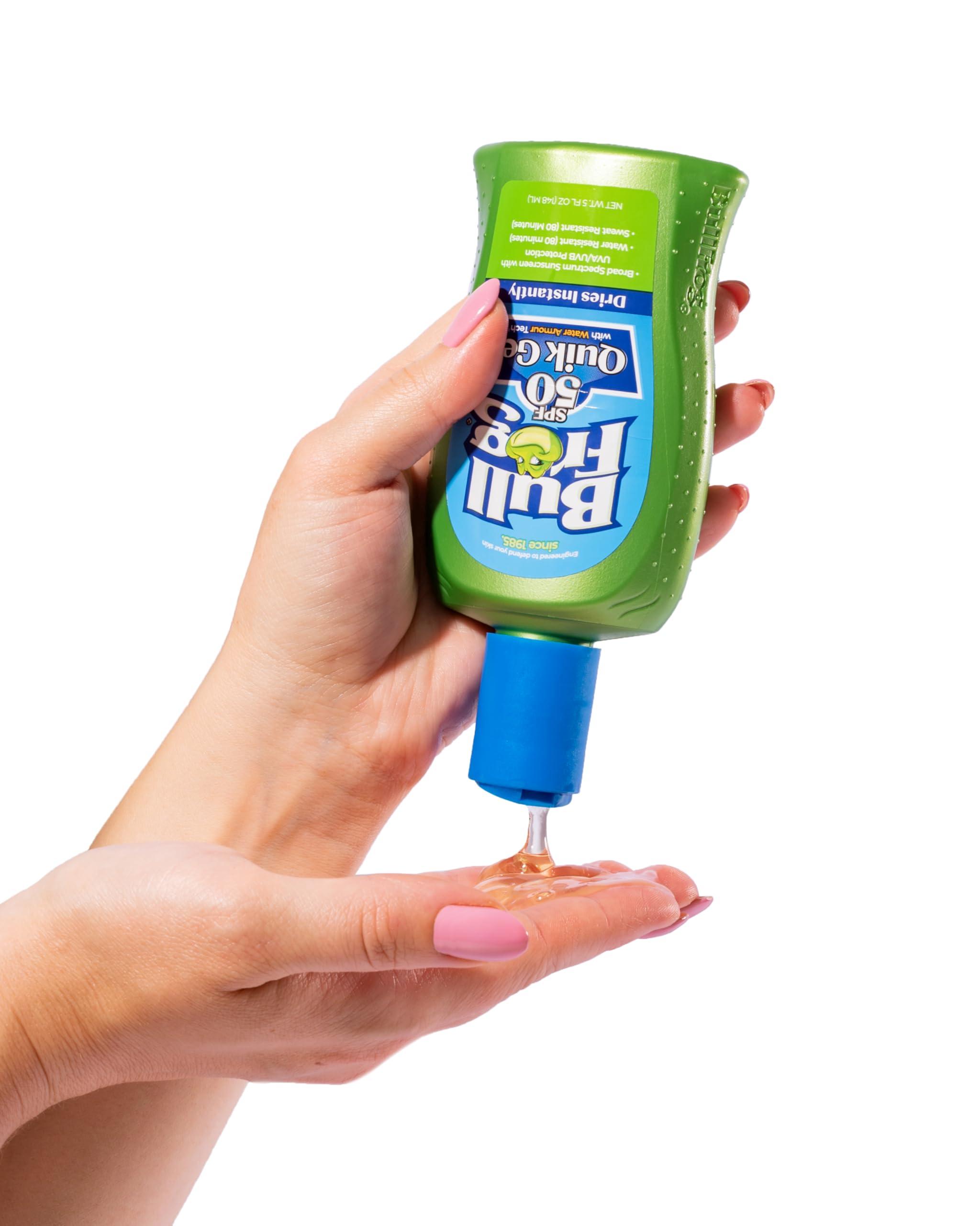 BullFrog Bullfrog Quik Gel Sunscreen SPF 50 | Oxybenzone & Octinoxate Free | Broad Spectrum Moisturizing UVA/UVB, 5oz…