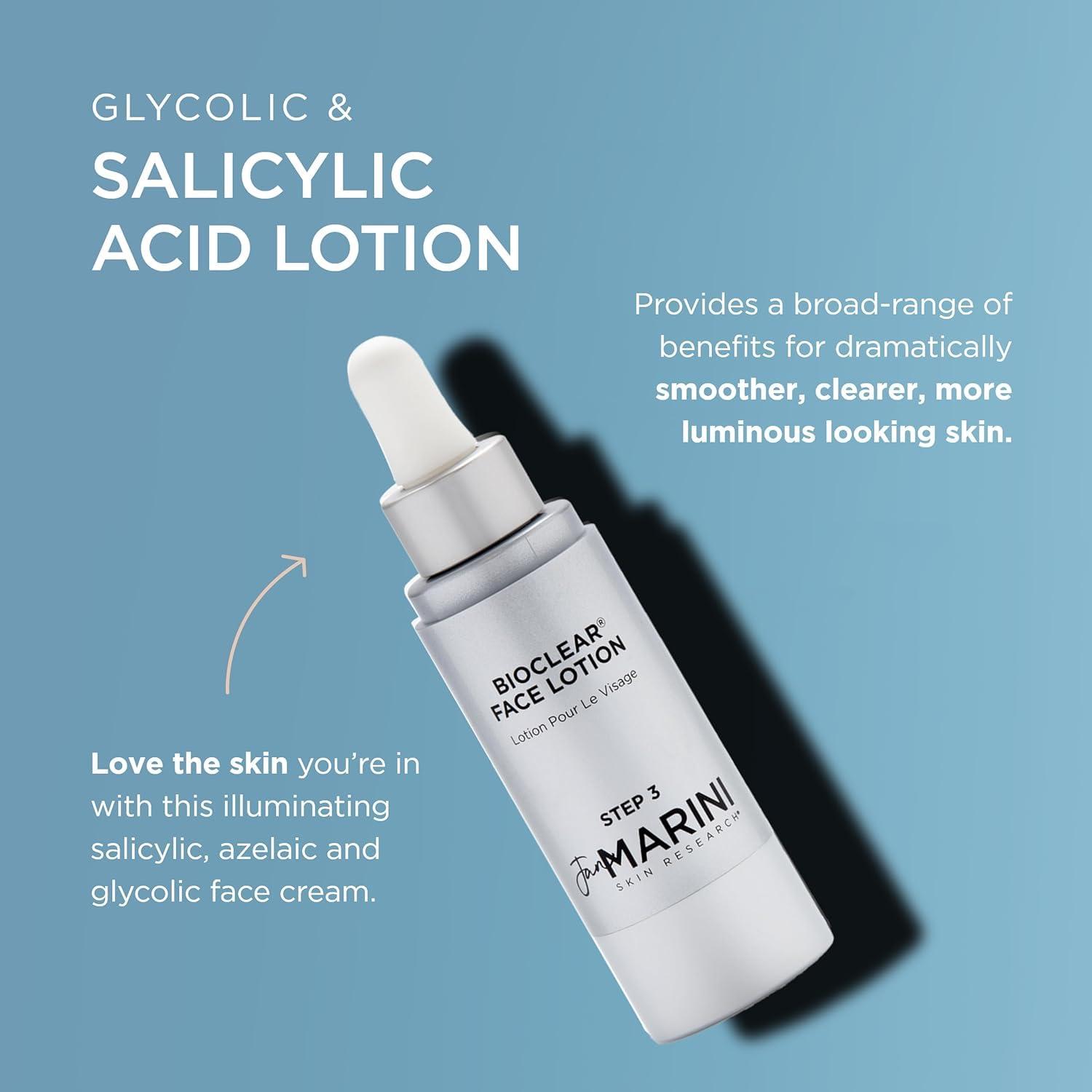 Jan Marini Skin Research Jan Marini Skin Research Bioclear Face Lotion - Daily Face Moisturizer with Glycolic, Salicylic & Azelaic Acid - Dark Spot Support - Lotion for Oily & Normal/Combo Skin - 1 fl oz