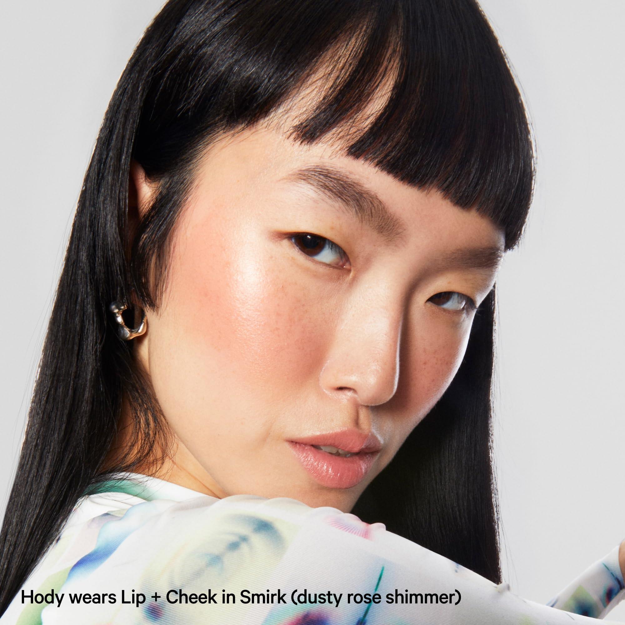 Milk Makeup Milk Makeup Lip + Cheek, Smirk (Dusty Rose with Shimmer) - 0.21 fl oz - Cream Blush & Lip Color - Buildable & Blendable - 1,000+ Swipes Per Stick - Non-Comedogenic - Vegan, Cruelty Free