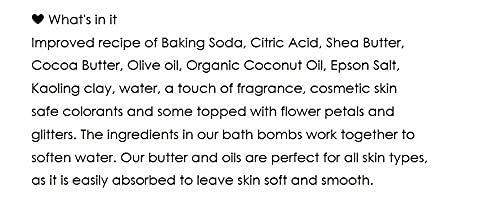 Lifearound2angels LifeAround2Angels Bath Bombs Gift Set 12 USA made Fizzies, Shea & Coco Butter Dry Skin Moisturize, Perfect for Bubble & Spa Bath. Handmade Birthday Mothers day Gifts idea For Her/Him, wife, girlfriend