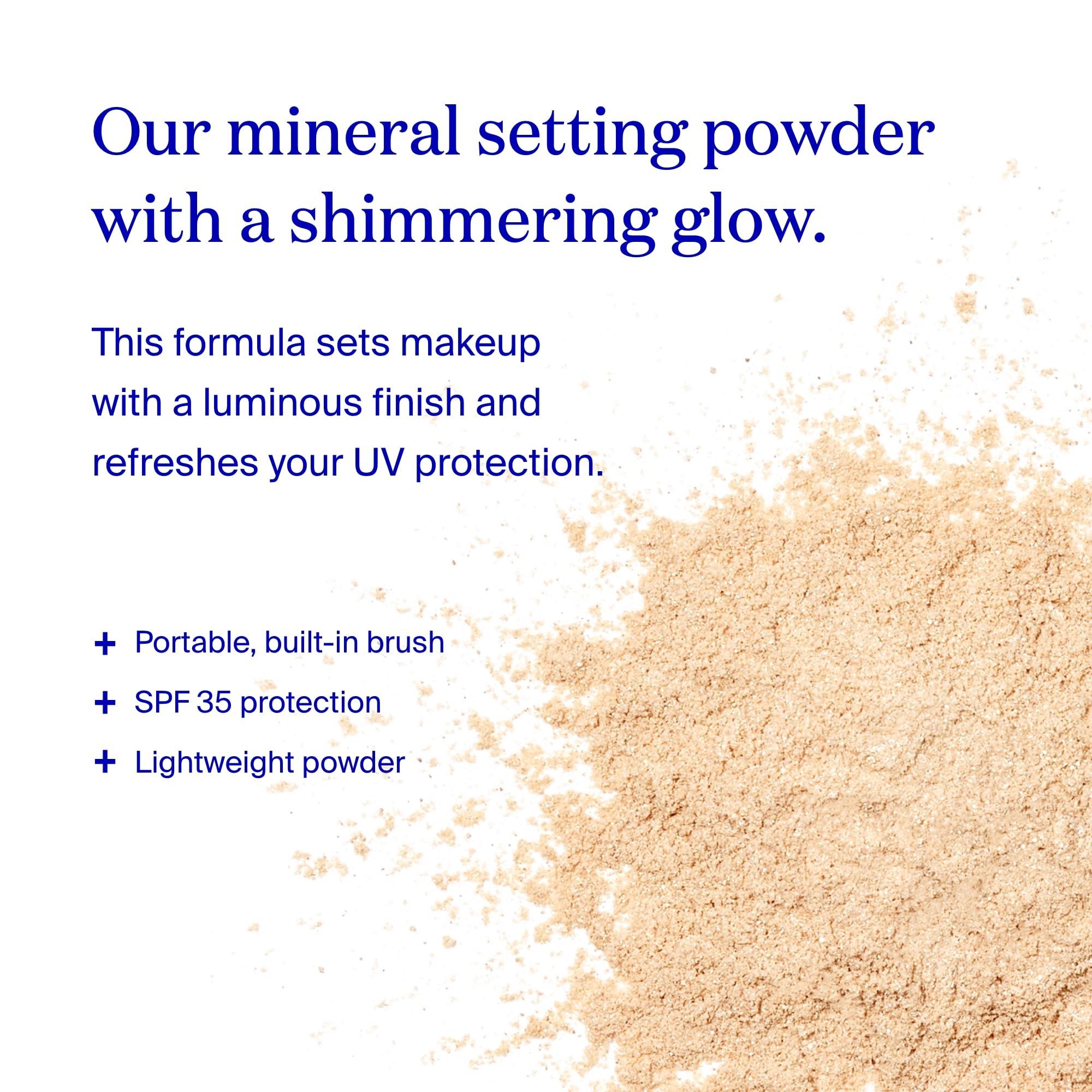 Supergoop! Supergoop! (Glow) setting 100% Mineral Powder, Translucent - 0.13 oz - Broad Spectrum SPF 35 PA+++ Sunscreen + Makeup Setting Powder