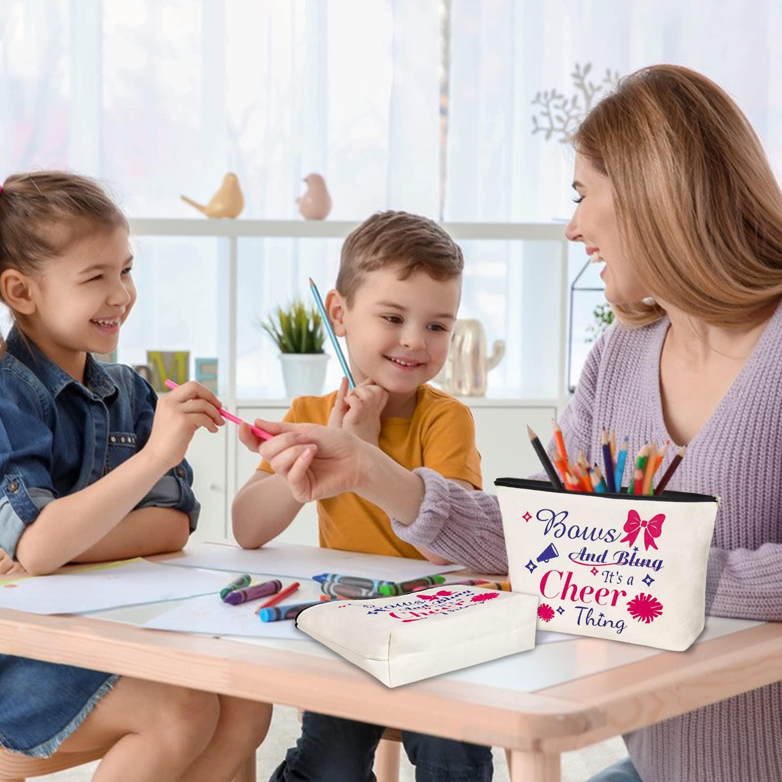 BEDSIFV BEDSIFV Cheerleader Gifts, 24pcs Cheerleading Gifts for Girls 4 Cheer Makeup Bags 16 Hair Ties 4 Wish Bracelets Personalized Cheer Stuff for Cheerleaders Cheer Sister Cheer Mom