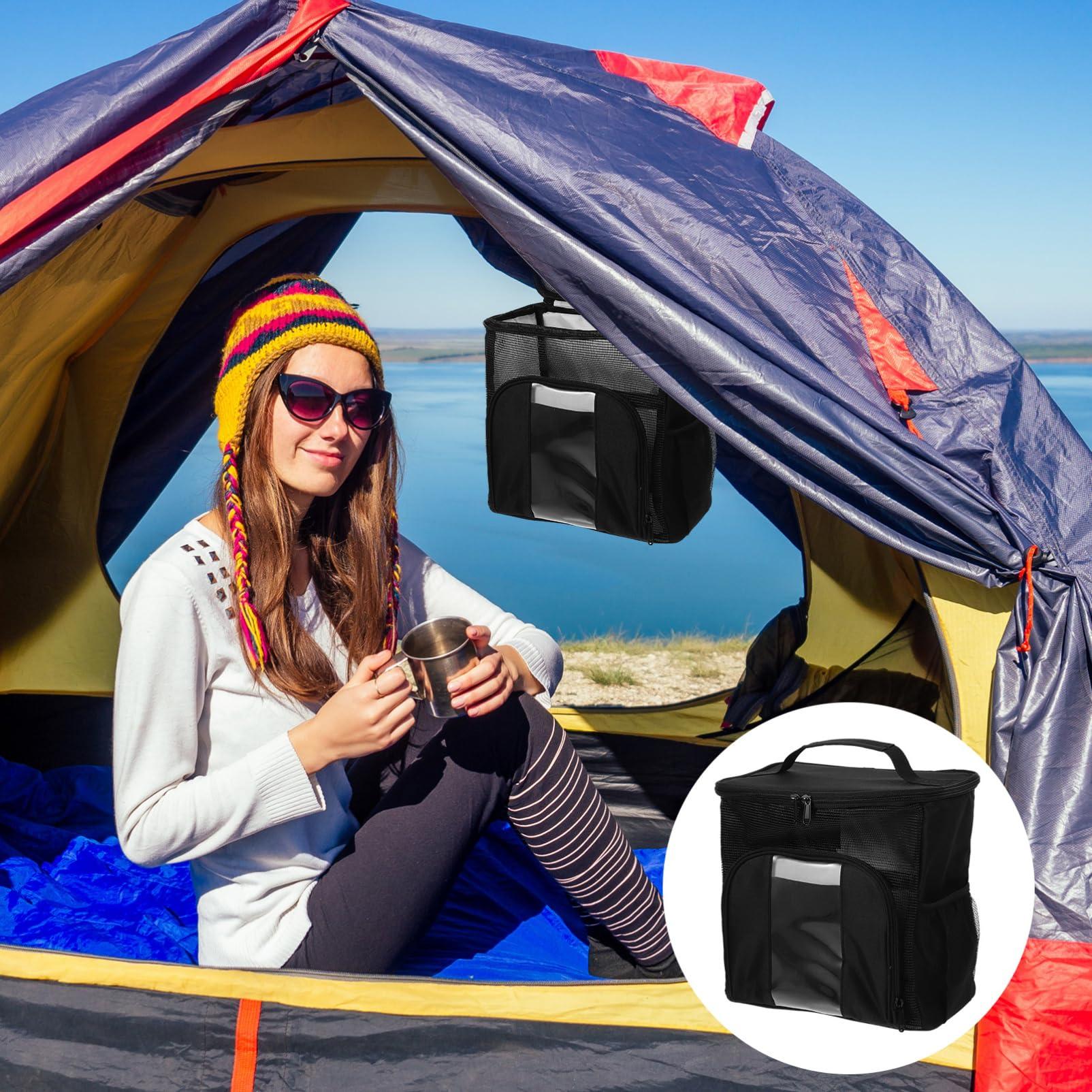 JEWEDECO JEWEDECO College Dorm Essentials for Guys Camping Essentials Oxford Cloth Camping Items Black College Dorm Essentials