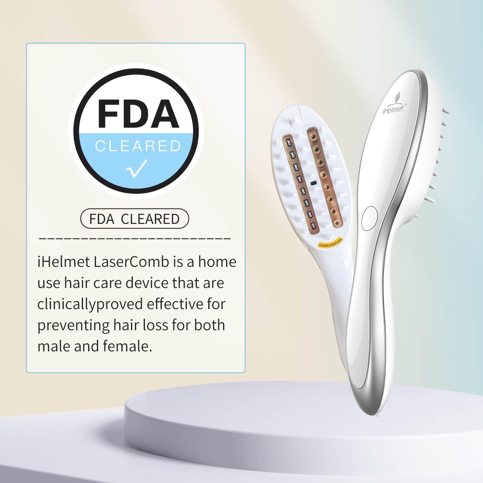 iHelmet iHelmet Laser Hair Growth Comb (FDA cleard), Low Level Laser Therapy for Hair Regrowth, Reverses Thinning Hair for Men or Women