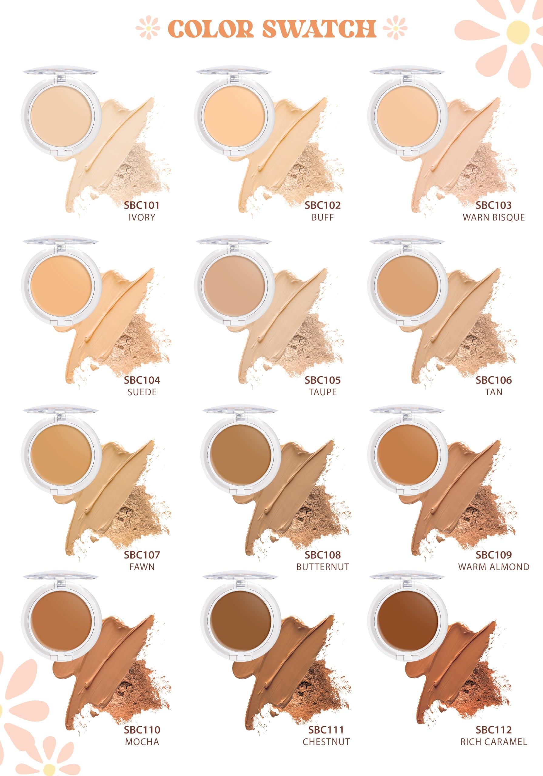 J.CAT BEAUTY J.CAT BEAUTY Skin Bloom Cream to Powder Compact, Mocha, Women\'s Makeup and Accessories, 1 Count (Pack of 1)