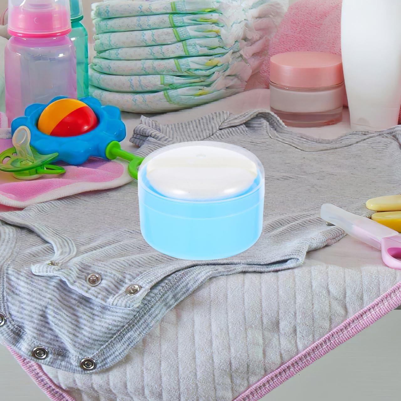 SKISUNO SKISUNO Box Body Powder Box After- Bath Powder Puff Container Baby Puff Container Powder Puff and Container for Body Powder Adult Powder Puff Case Applicator Textile Cotton Storage Child