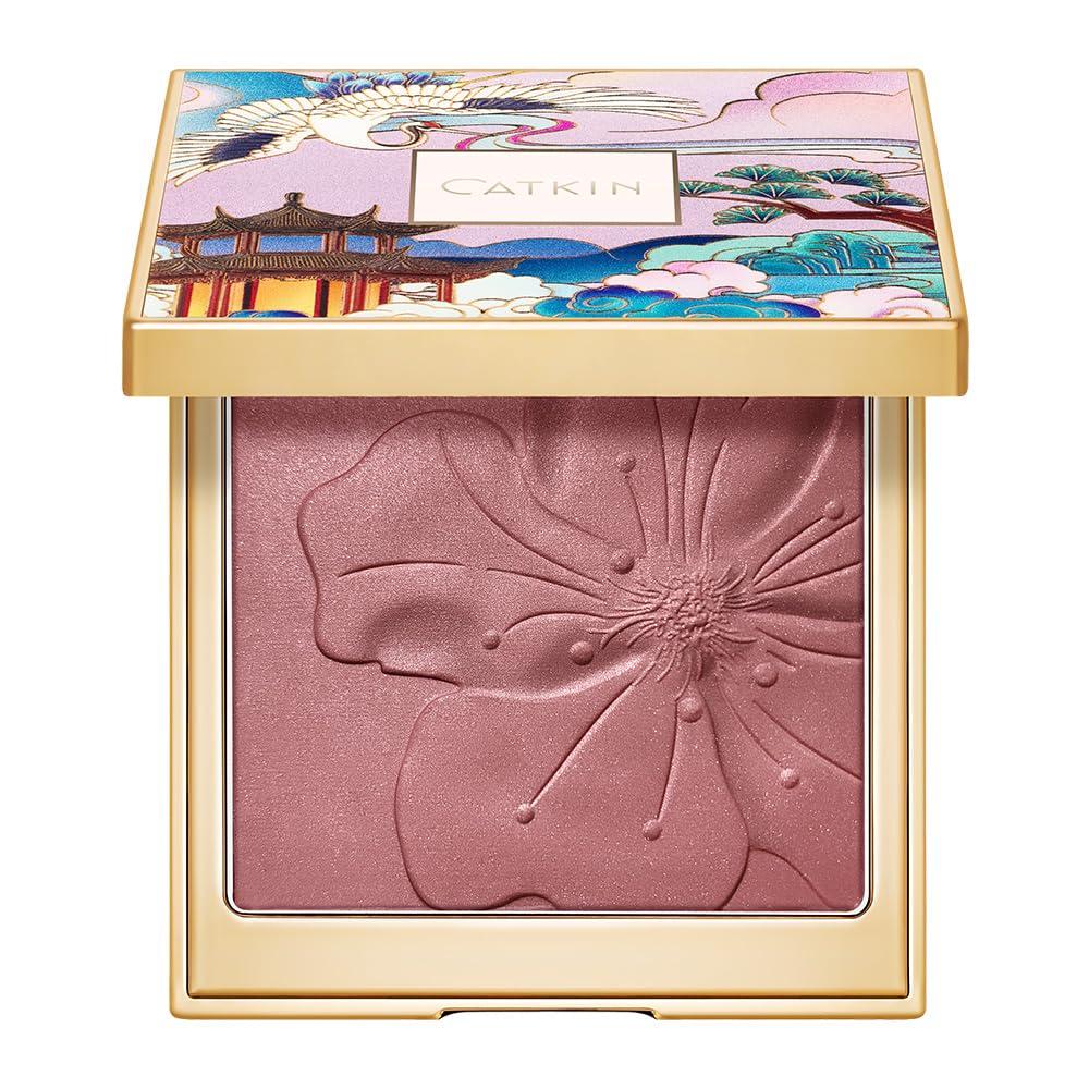 Catkin CATKIN Cheek Powder Blush Baked Pink Makeup Blusher Creamy Light Weight Long Lasting Natural flush Finish10g (C09 Midnight)