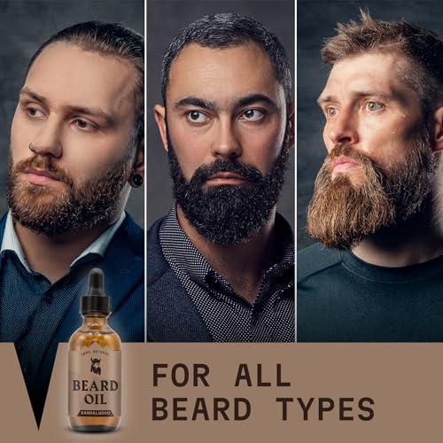 Striking Viking Striking Viking Scented Beard Oil Conditioner for Men - Natural Organic Formula with Tea Tree, Argan and Jojoba Oils - Softens, Smooths, and Strengthens Beard Growth (2 Fl Oz (Pack of 1), Sandalwood)