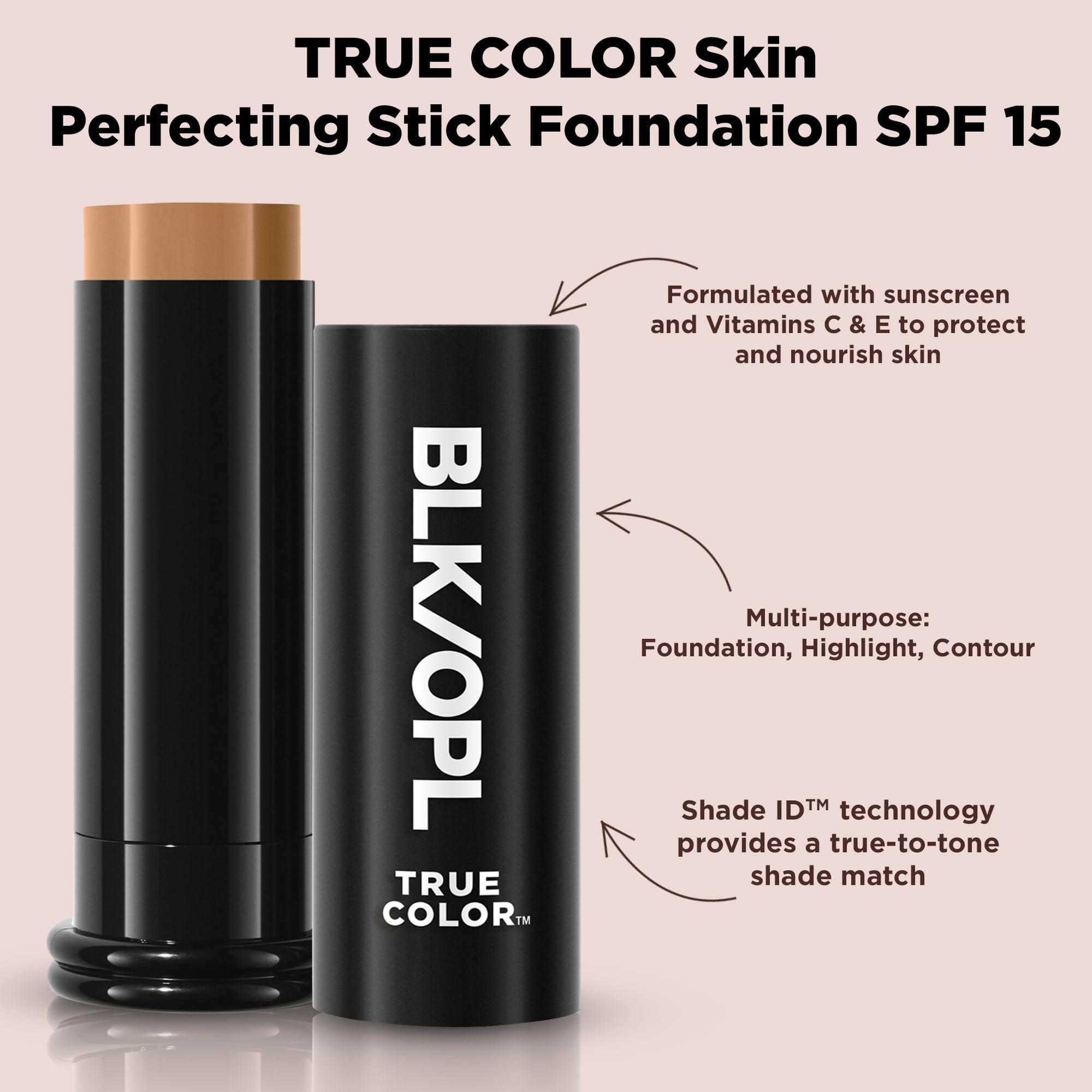 Black Opal BLK/OPL Skin Perfecting Foundation Stick, SPF 15 Buildable & Blendable Face Foundation Makeup with Matte Finish - Full Coverage, Color Correcting & Sculpting - Hypoallergenic (Suede Mocha)