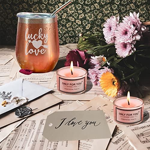 WOZUTUNT Valentine Gifts For Women Best Friend, Pink Relaxing Spa Gift Box Basket For Her, Unique Gifts for Women Mom Sisters Wife Girlfriend Who Have Everything, Happy Birthday Tumbler Bath Gift Boxes Set