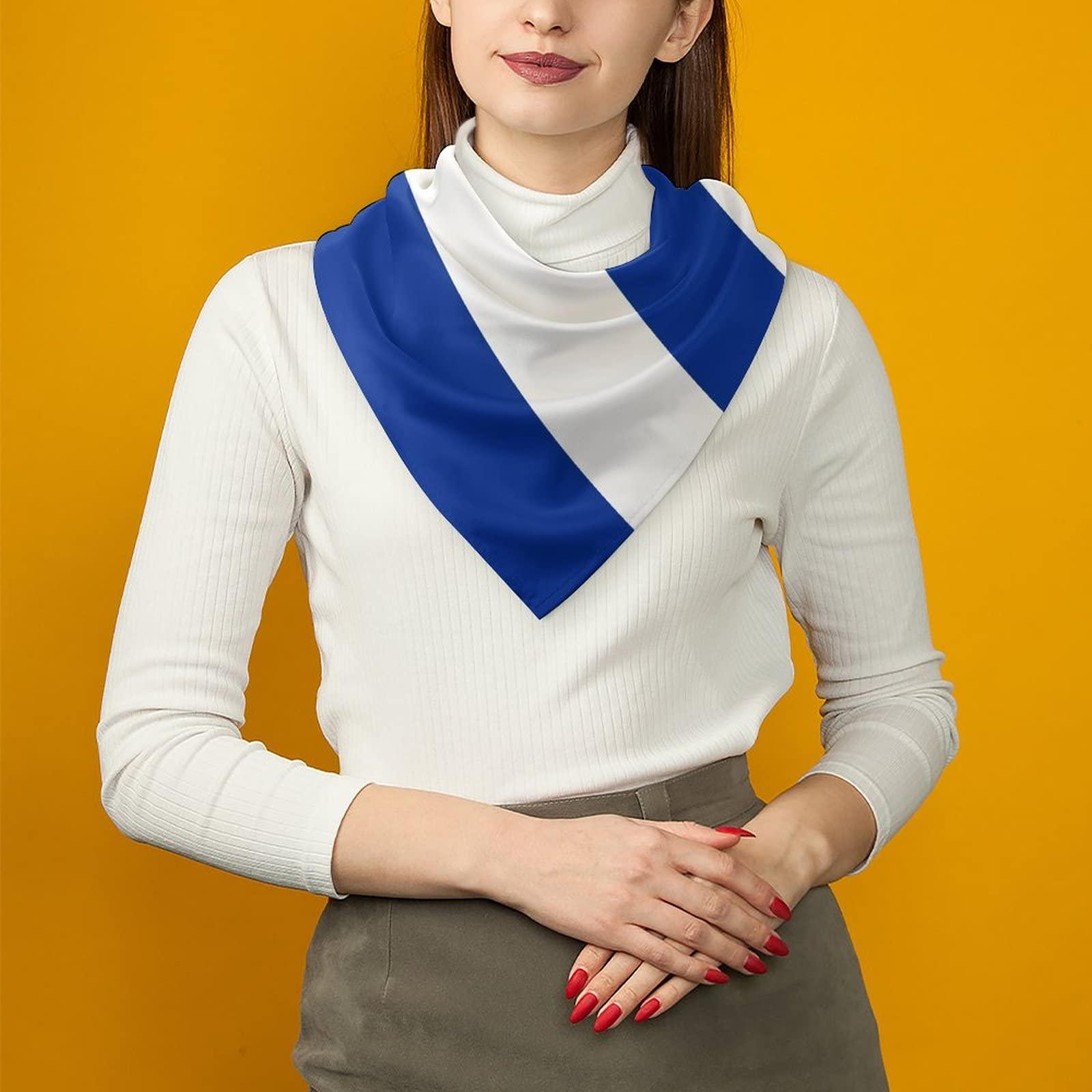 Calculay Cuban Flag Bandana Turban Headband Head Wrap Square Wristband Decorative Hair Accessories 25\"x25\"