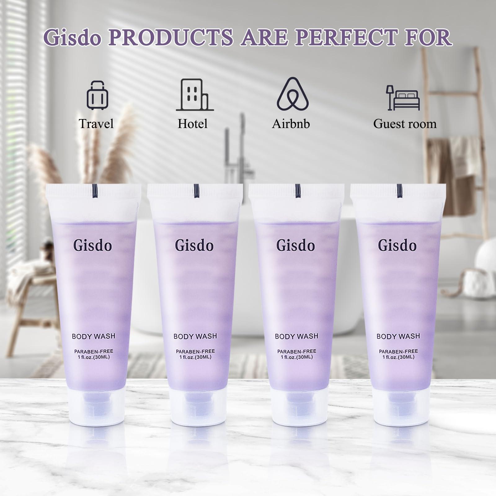 Gisdo Gisdo Travel Size Body Wash Bulk (1 fl oz, 50 Pack), Refreshing Hotel Body Wash, Mini and Small Size Shower Gel, Guest Hotel Toiletries in Bulk