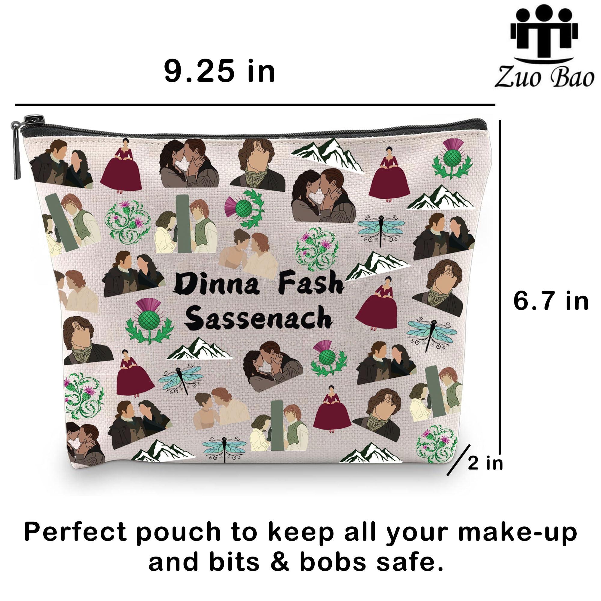 Zuo Bao Zuo Bao Sasenach Inspired Makeup Bag Dinna Fash Sassenach Gift Scottish Thistle Flower Cosmetic Bag for Fans (Dinna Fash Sassenach)