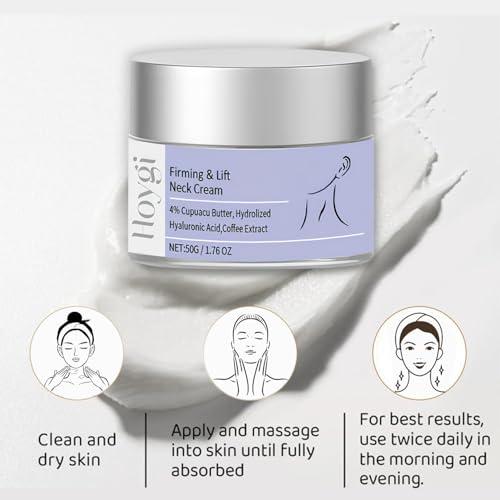 Callmynm Neck Firming Cream, Anti Aging - Smooth & Tight Skin Wrinkles Lift and Firm Neck Cream for Sagging Skin and Neck Moisturizing -1.7 oz