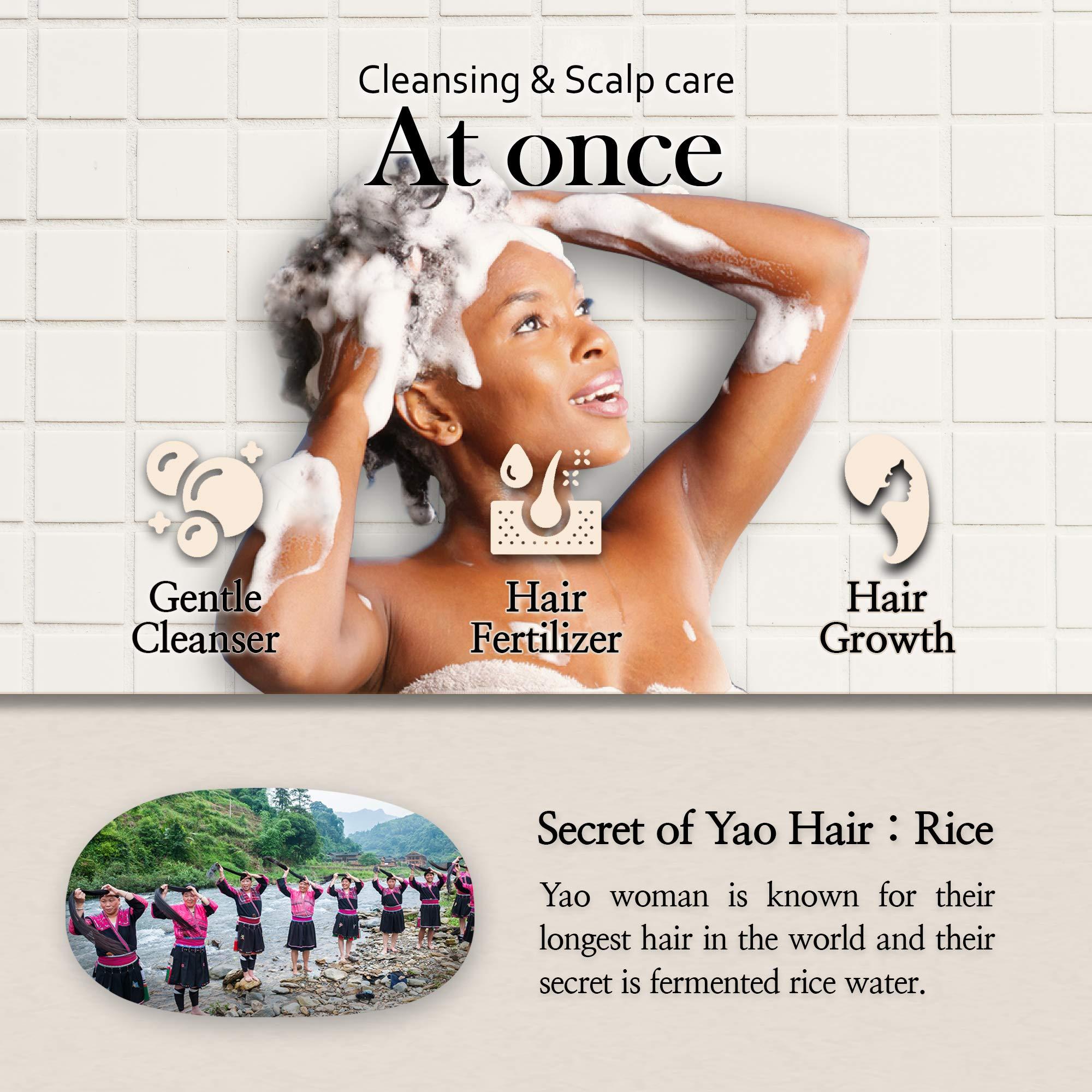 mimosu mimosu Fermented Rice Water Shampoo Bar 2 Pack  pH Balanced, Unscented Solid Shampoo for Hair Growth, Curly Hair, Natural Hair Care, Eco-Friendly, Korean Hair Care Formula